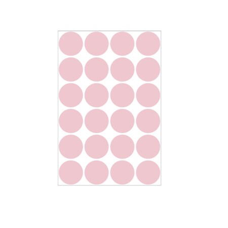 Nevs 1" Color Coding Dots Pink - Sheet Form DOT-10M Pink